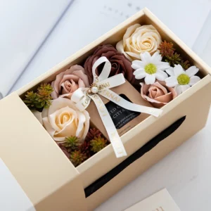 เซ็ทเทียนหอมพร้อมดอกไม้ปลอมตกแต่งหลากสไตล์ เทียนหอมอโรม่า ของขวัญของชำร่วย
