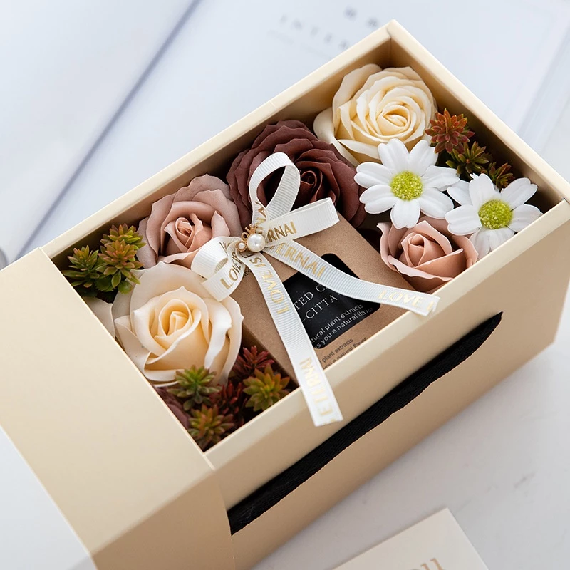 เซ็ทเทียนหอมพร้อมดอกไม้ปลอมตกแต่งหลากสไตล์ เทียนหอมอโรม่า ของขวัญของชำร่วย